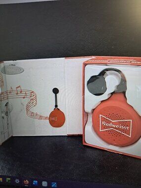 Budweiser Hanging Shower Speaker HD Quality Sound Splash Proof Rechargeable